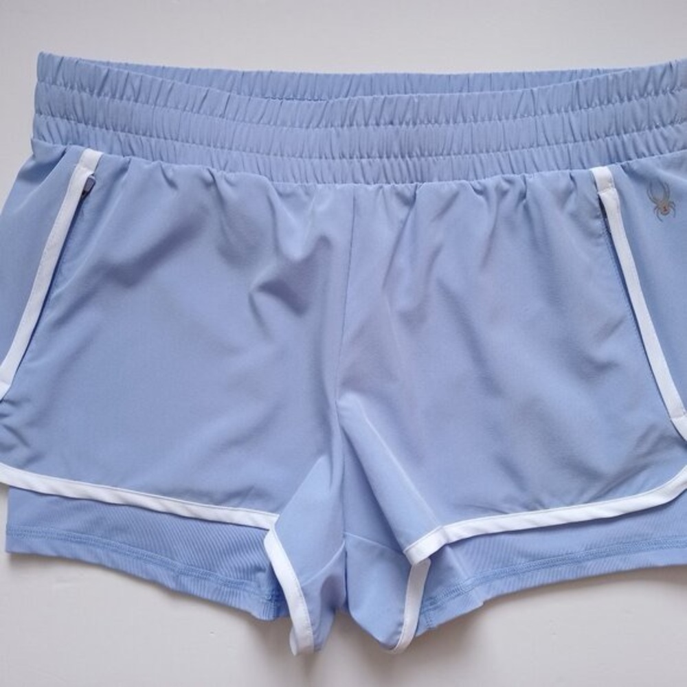 Blue Periwinkle small lined SPYDER shorts